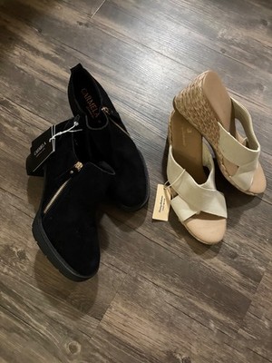 NWT Tommy Bahama wedges size 10 Carmela leather ankle bootie size 10.5 bundle  