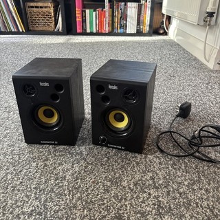 DJMonitor 32 Active Studio & DJ Speakers 3.5” Compact Monitors Black