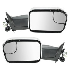 For Dodge Ram 2500 98-02 Towing Mirror Set Driver Passenger Side Power Towing For Dodge Ram 2500 98-02 Towing Mirror Set Driver Passenger Side Power Towing