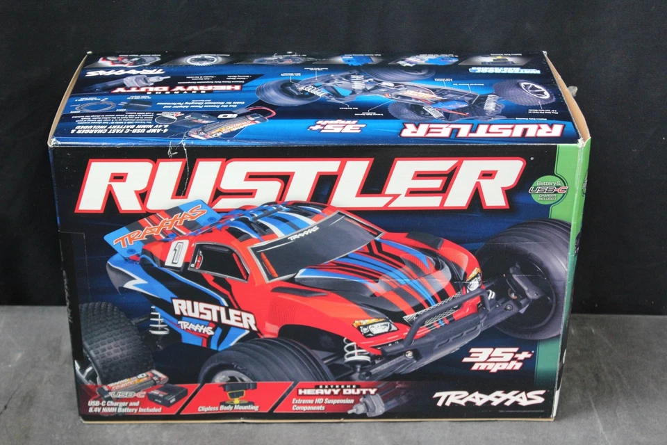 Zwei Traxxas 37254-8 Rustlers 2WD BRUSHED Stadium Trucks 407