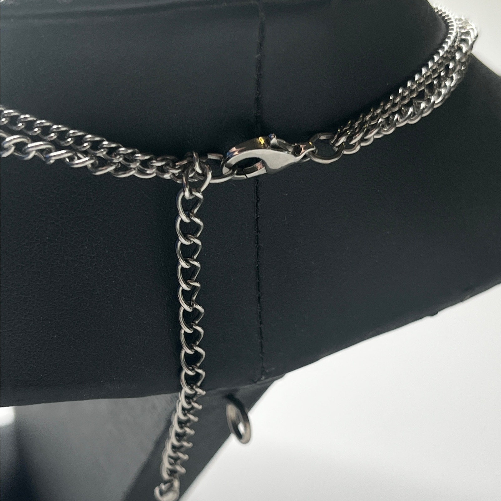 Black & Silver Two Layer Statement Necklace - image 3