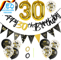 Goldrock Deko 30 Geburtstag MäNner Frau, 30 Geburtstag Deko Luftballons Set, Geb