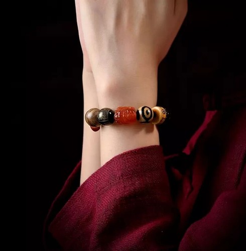 14mm Multi-treasur Bracelets Beads Malas Meditation Prayer Beads Bring Good Luck - Picture 11 of 15