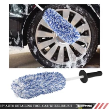 17" Car Wheel Cleaning Brush Tool Tire Washing Clean Soft Bristle Cleaner US