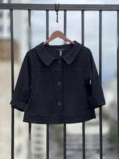 Banana Republic,black 3/4 sleeve machine washable stretch jacket,womens M