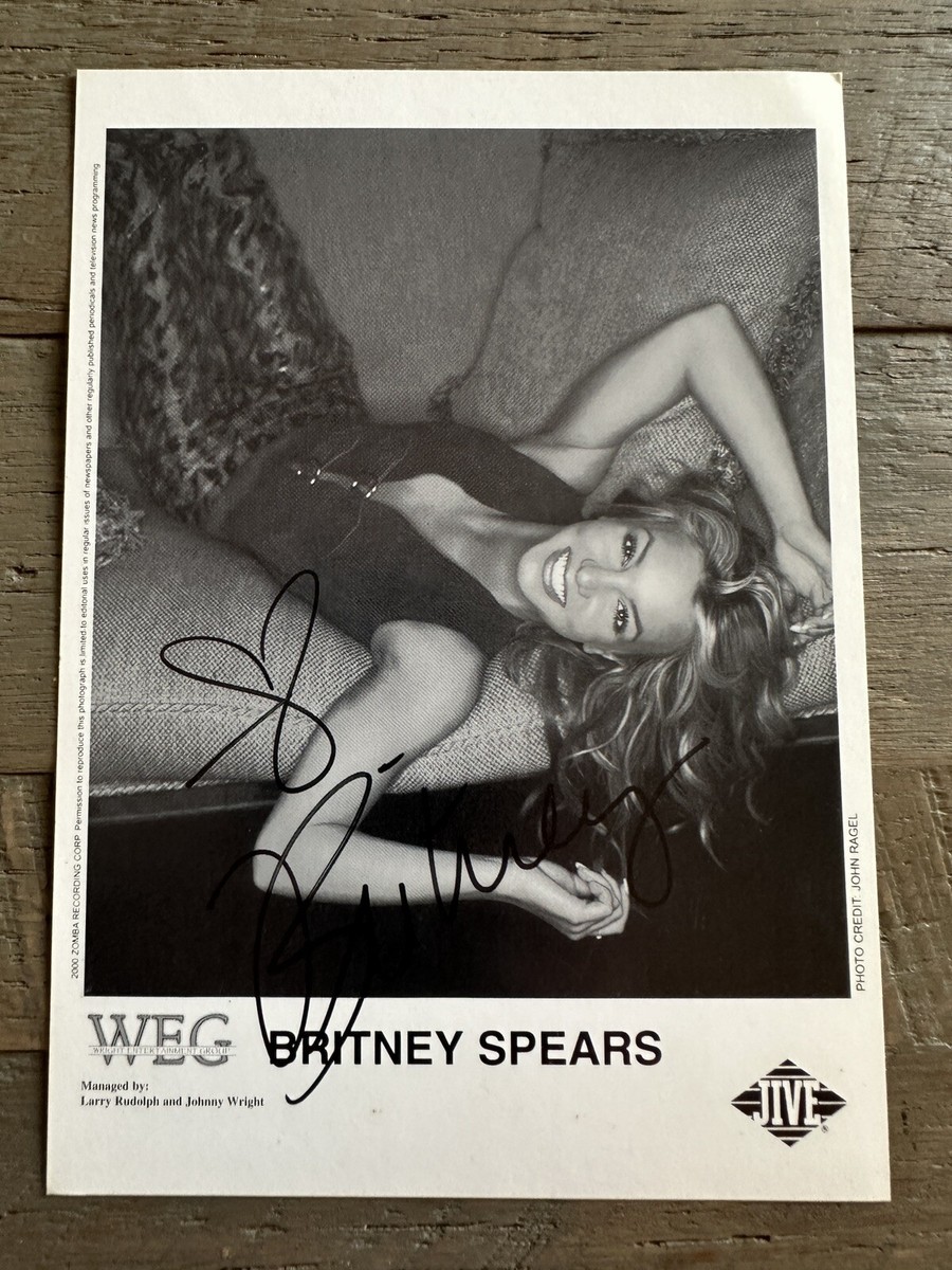 Britney Spears Pre-Print Signed Autographed 2000 Jive Records