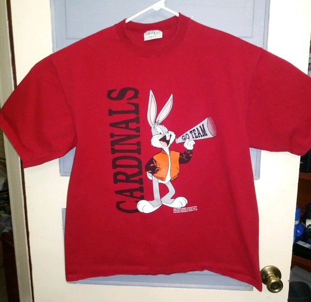 Genus Large Shirt Bugs Bunny Go Team Cardinals Red BB8 | eBay