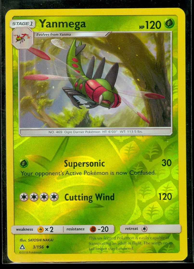 Pokemon YANMEGA 3/156 - Ultra Prism Rev Holo - MINT