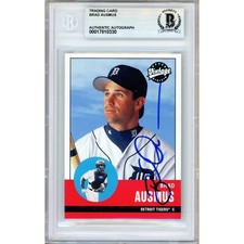 Brad Ausmus Signed 2001 Upper Deck Vintage #117 Beckett BAS Detroit Tigers Auto