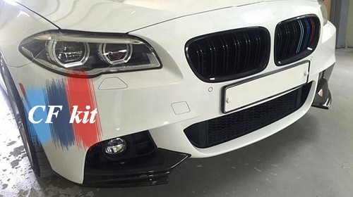For BMW 5 Series F10 M-Tech 12-17 Carbon Fiber Front Bumper Splitters Side Apron - Picture 2 of 7