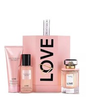 Victoria Secret LOVE 3 PC GIFT SET EDP SHIMMER BODY LOTION MIST