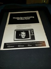 Frank Sinatra Ol Blue Eyes Is Back Rare Original Emmy's Promo Poster Ad Framed!