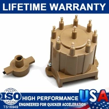 CarBole Ignition Distributor Cap and Rotor Kit 8132 HEI / Male Tan for Chevy