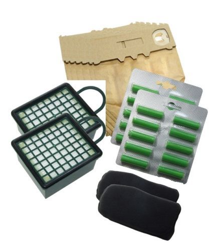 SACCHETTI FOLLETTO VK 130 VK 131 12PZ+20 PROFUMI+2 FILTRO HEPA +2 FILTRI  CARBONI | eBay
