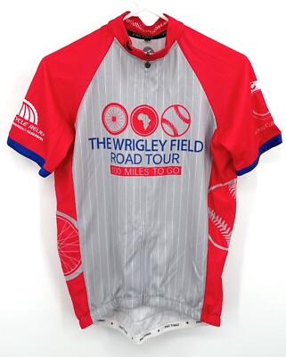 Pactimo Men's Cycling Jersey Wrigley Cubs Road Tour Red Size