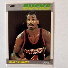 1987-88 FLEER HOF Sidney Moncrief/Milwaukee Bucks/Not Graded/EX Condition🏀⭐️