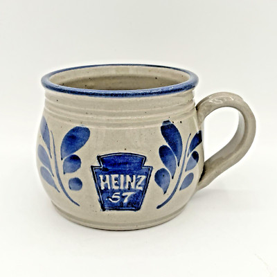Vintage Heinz 57 Westerwald 1997 Stoneware Pottery - Cup Tea Soup Mug Signed