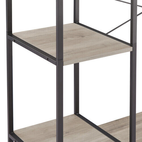Organized Garment Rack Storage Closet System with Open Shelves and Hanging Rod - Picture 15 of 16