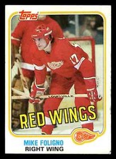 1981-82 Topps Mike Foligno #W87 - Detroit Red Wings
