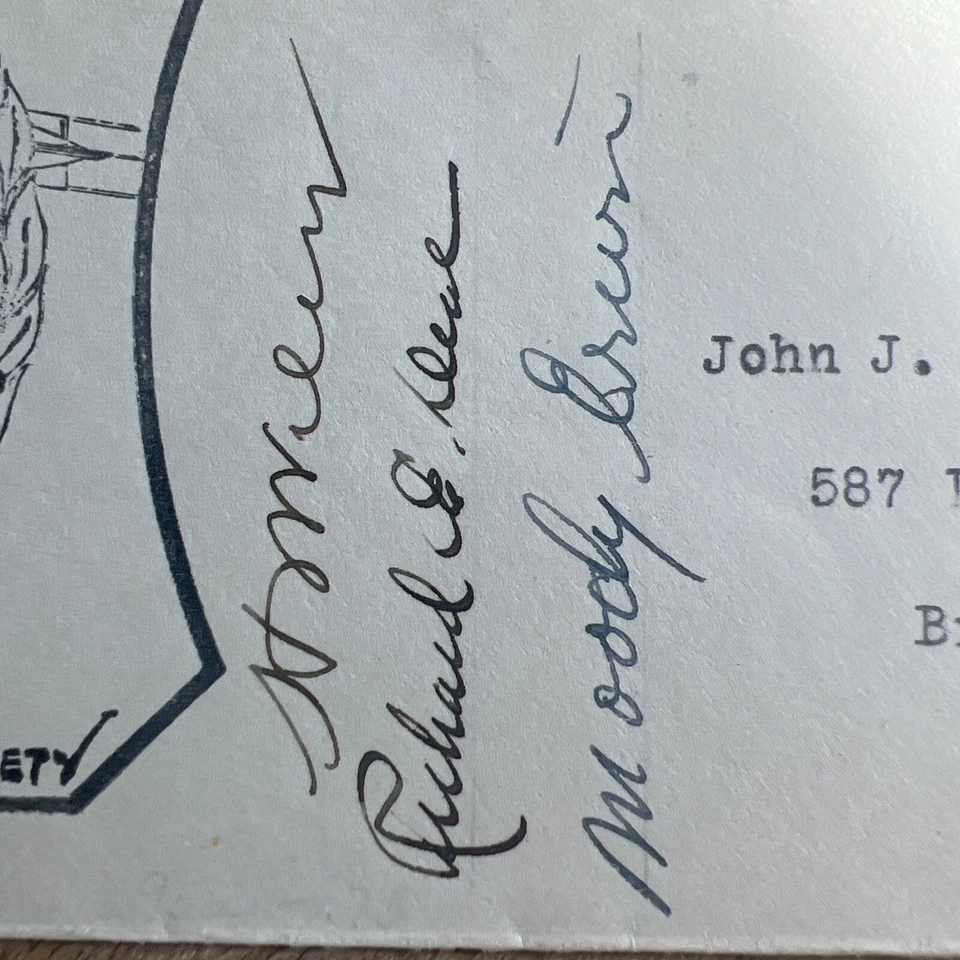 1933 USS Akron memorial Cover 3 Signatures - Image 3 of 4