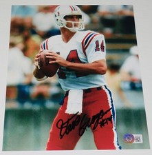 STEVE GROGAN AUTOGRAPHED 8X10 COLOR PHOTO (NEW ENGLAND PATRIOTS) - BECKETT COA!