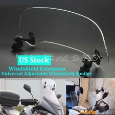 Clip-On Motorcycle Windshield Extension Spoiler Windscreen Deflector Universal