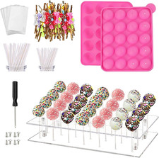 302 PCS Cake Pop Maker Kit, Cake Pop Baking Mold with 1 Acrylic Lollipop Holder,
