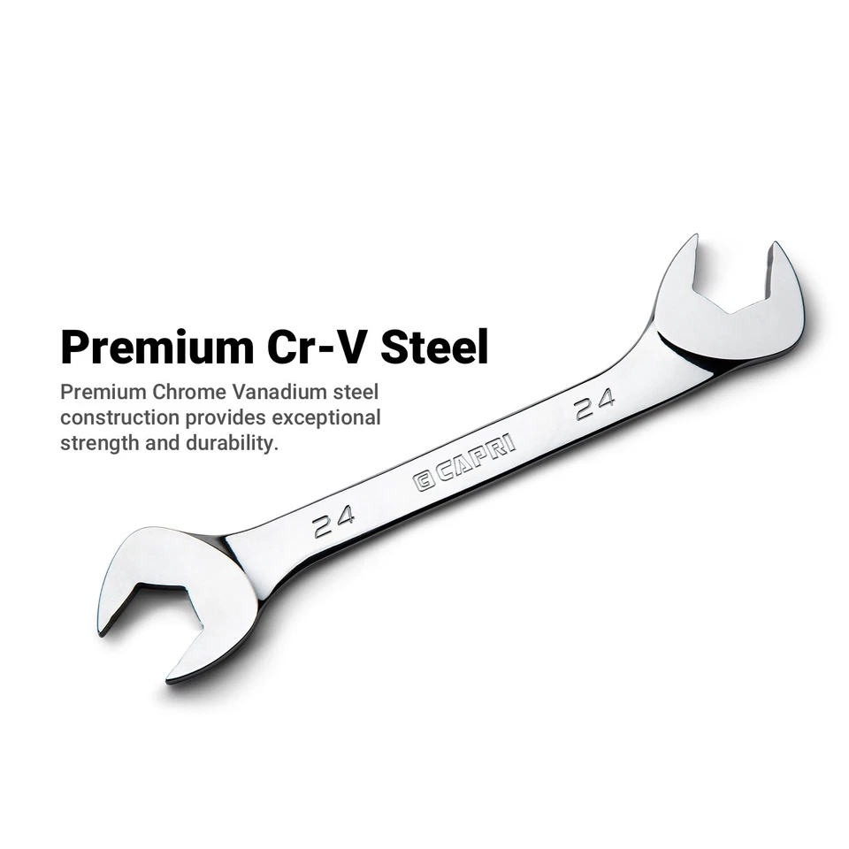 Capri Tools Angle Open End Wrench, 30° and 60° angles, Metric & SAE Sizes - Image 3 of 4