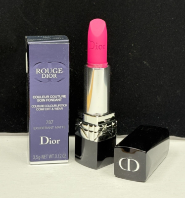 Dior Rouge Lipstick 787 EXUBERANT MATTE 0.12 oz NIB RARE | eBay