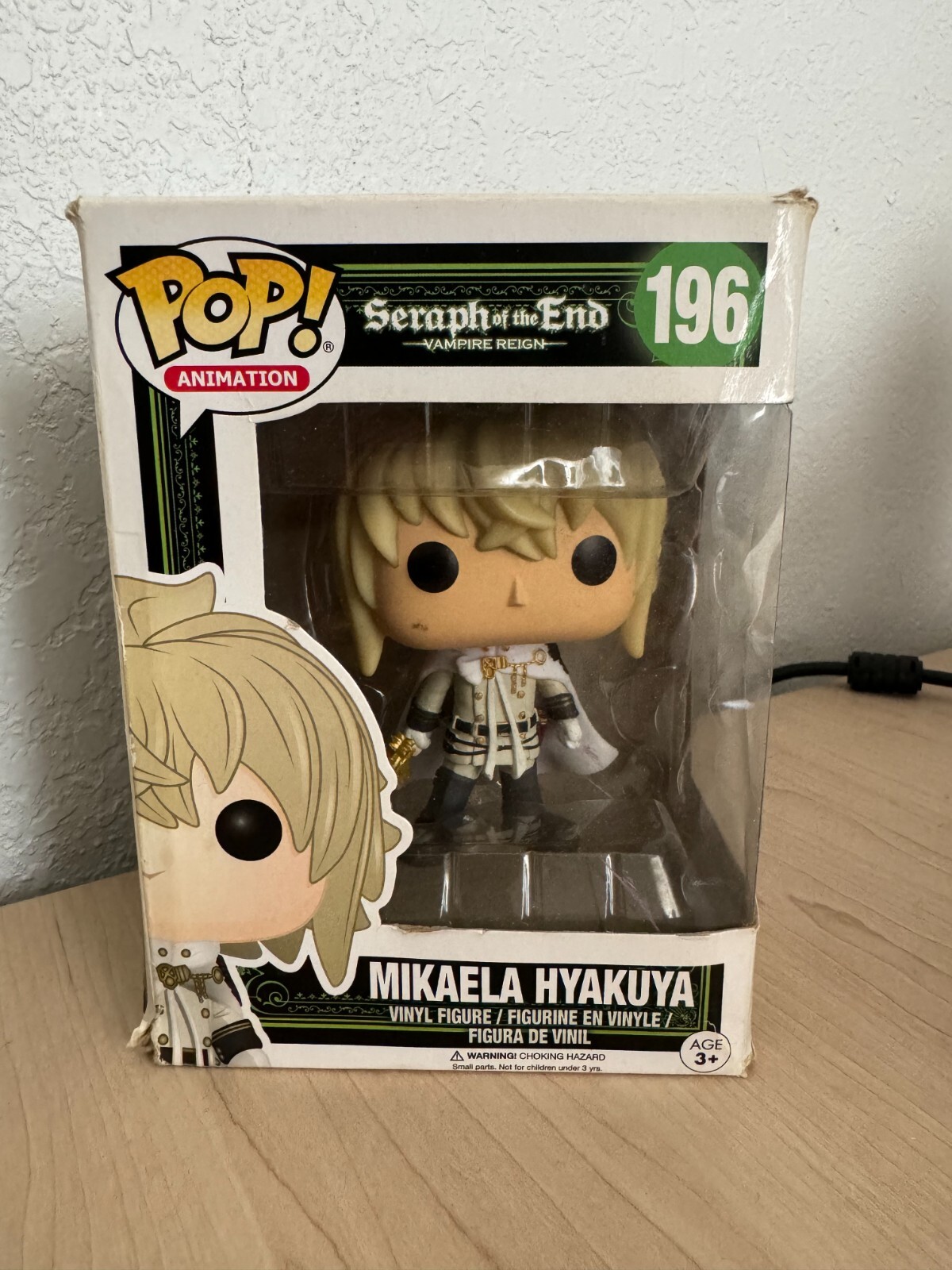 Funko Pop! Animation Seraph Of The End Mikaela Hyakuya #196 Vinyl Figure Damaged
