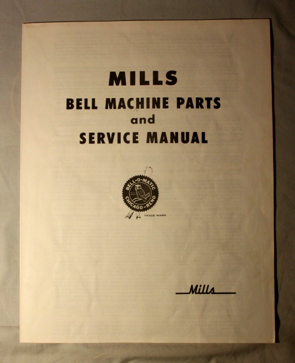 Mills Bell Slot Machine Repair Manuals Replacement Parts eBay