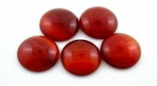 Two 18mm Round Carnelian Agate Cab Cabochon Gem Stone Gemstone CAC40GAR