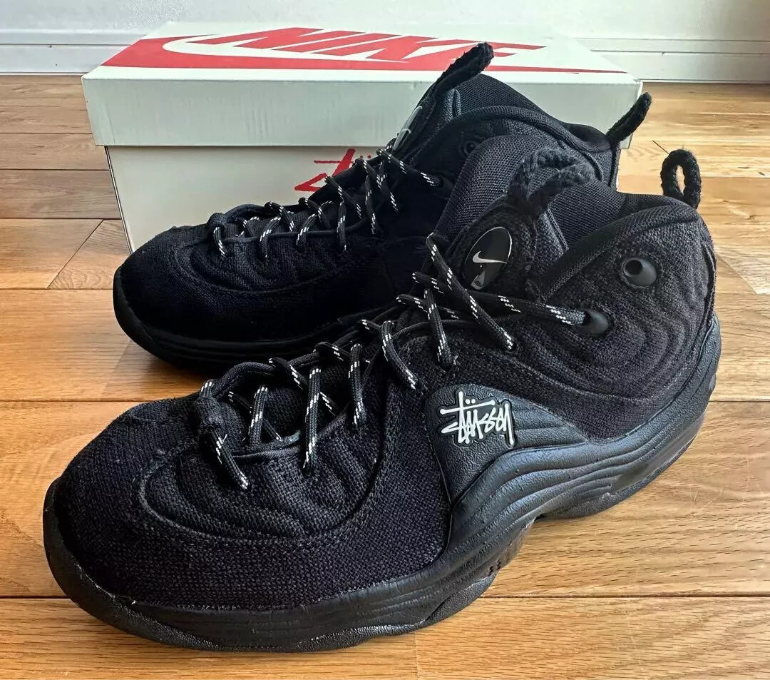 Nike × Stussy Air Penny 2 SP Black Black Mens Size US 9.5 JP UK