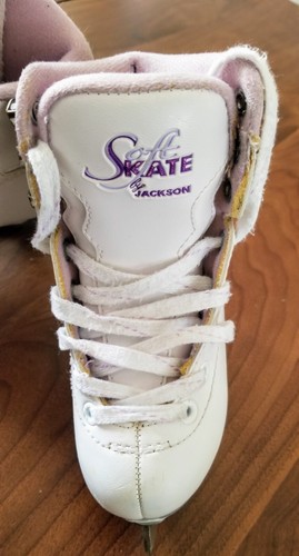 SoftSkate By Jackson Mark I Figure Skating Ice Skates White Youth 8J Worn 2X - Picture 10 of 10