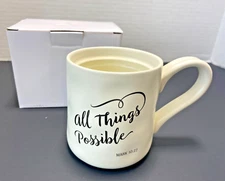NEW Day Spring Coffee Mug "All Things Possible" Mark 10:27