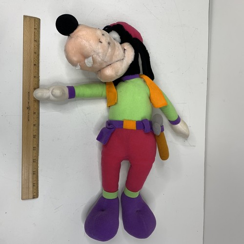 Juguete de peluche de animales de peluche vintage Applause Disney Goofy rosa/verde/púrpura/naranja - Imagen 2 de 6