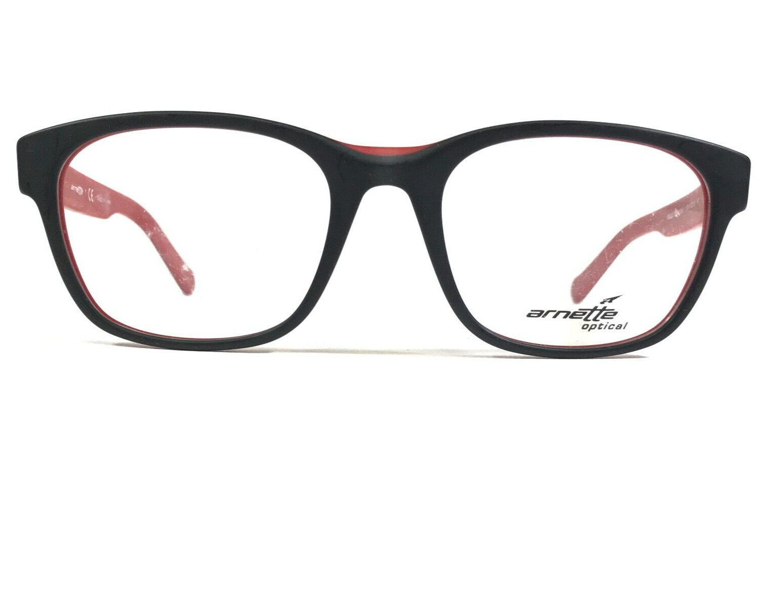 Arnette SELECTOR 7081 1135 Eyeglasses Frames Black Red Square Full Rim 52-19-140