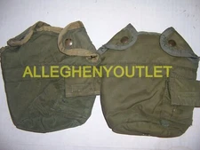 LOT OF 2 USGI US MILITARY ARMY USMC 1 QT CANTEEN COVER POUCH w/ ALICE CLIPS VGC