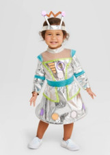 Infant Robot Dress Halloween Costume with Headband Hyde and Eek 0-6 Months