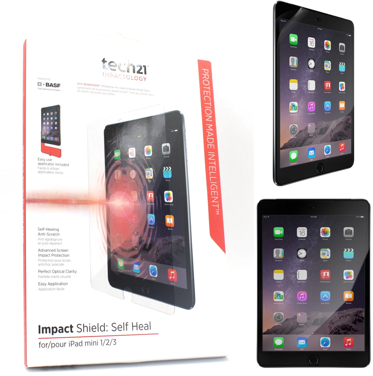 WEOFUN Pellicola In Vetro Temperato Per IPad Mini 3/2/1 | Durezza 9H, Antigraffio, Oleorepellente, Installazione Facile