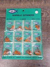 Vintage NAPCO Marble Spinners Sz. 1/8 oz on Original Backing  NOS Fishing Lure
