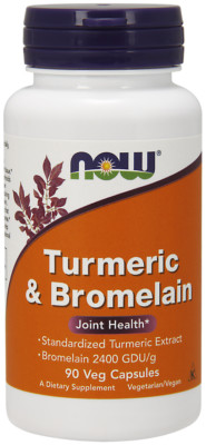 Turmeric & Bromelain 90 Veg Capsules by NOW Foods