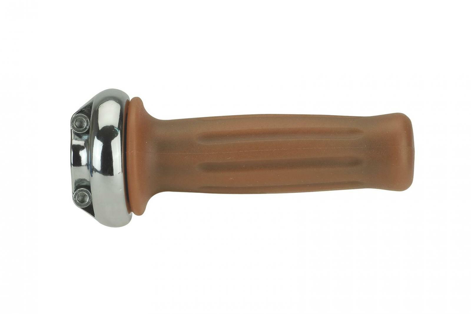 Domino Single Cable Chrome ""Rally"" Throttle with Grips to fit Café Racer