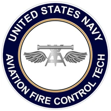 U.S. Navy Aviation Fire Control Tech AQ Bumper Sticker Military Vinyl Decal 5"