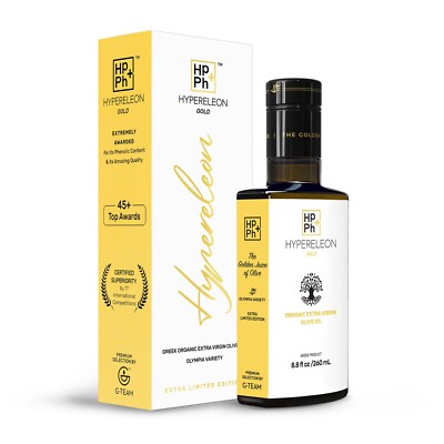 HYPERELEON Gold Premium Olive Oil | Rich in Polyphenols | 85 Awards | 260ml