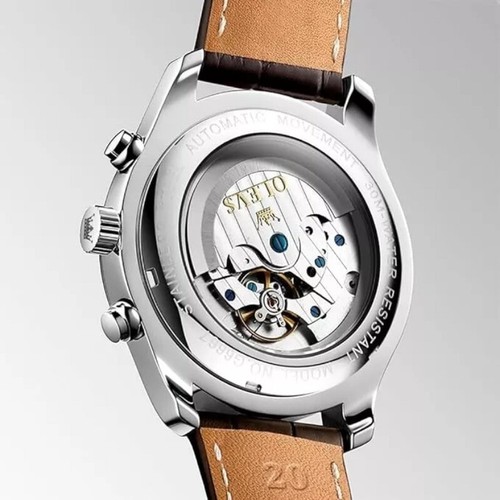 OLEVS Automatic Mechanical Men's Watch Waterproof Leather/Stainless Steel Strap - Picture 13 of 26