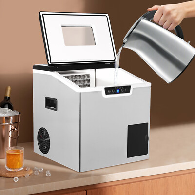 ZBS-20 Ice Cube Maker Tabletop Ice Maker For Home 150-180W 110V With 3Pcs Hoses