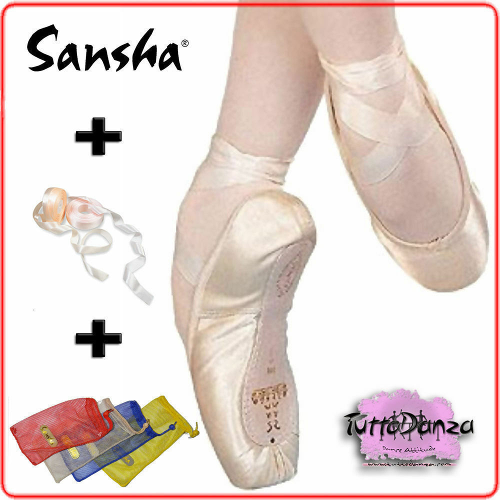 Sansha Partenaire Punte Danza Classica + lacci mod.rinforzato PARTNER 36 37 43