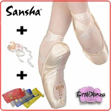 Sansha Partenaire Punta ballerine Danza Classica +lacci Punte rinforzate PARTNER