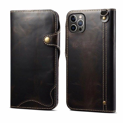 Funda tipo billetera de cuero de vaca genuino real para iPhone 7 8+11 12 13 14 15 16e - Imagen 22 de 47